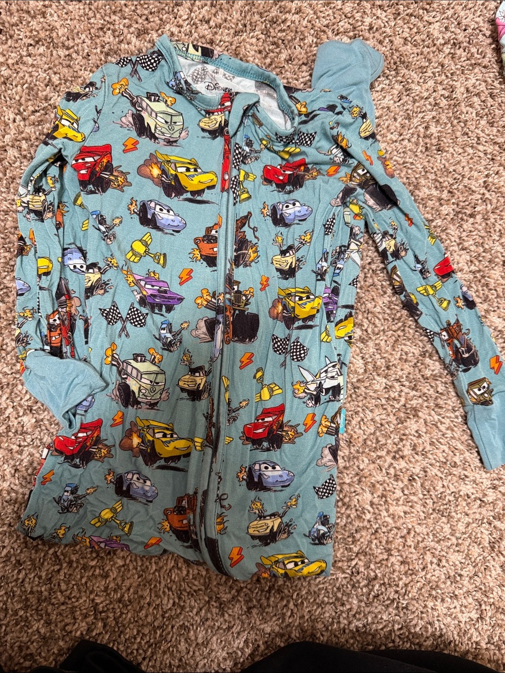 Posh peanut cars zipper footie 3T
